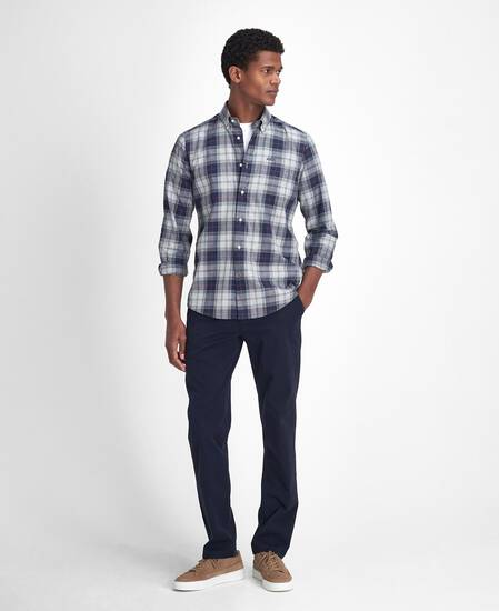 Wetheram Tailored Long-Sleeved Shirt Blue Granite