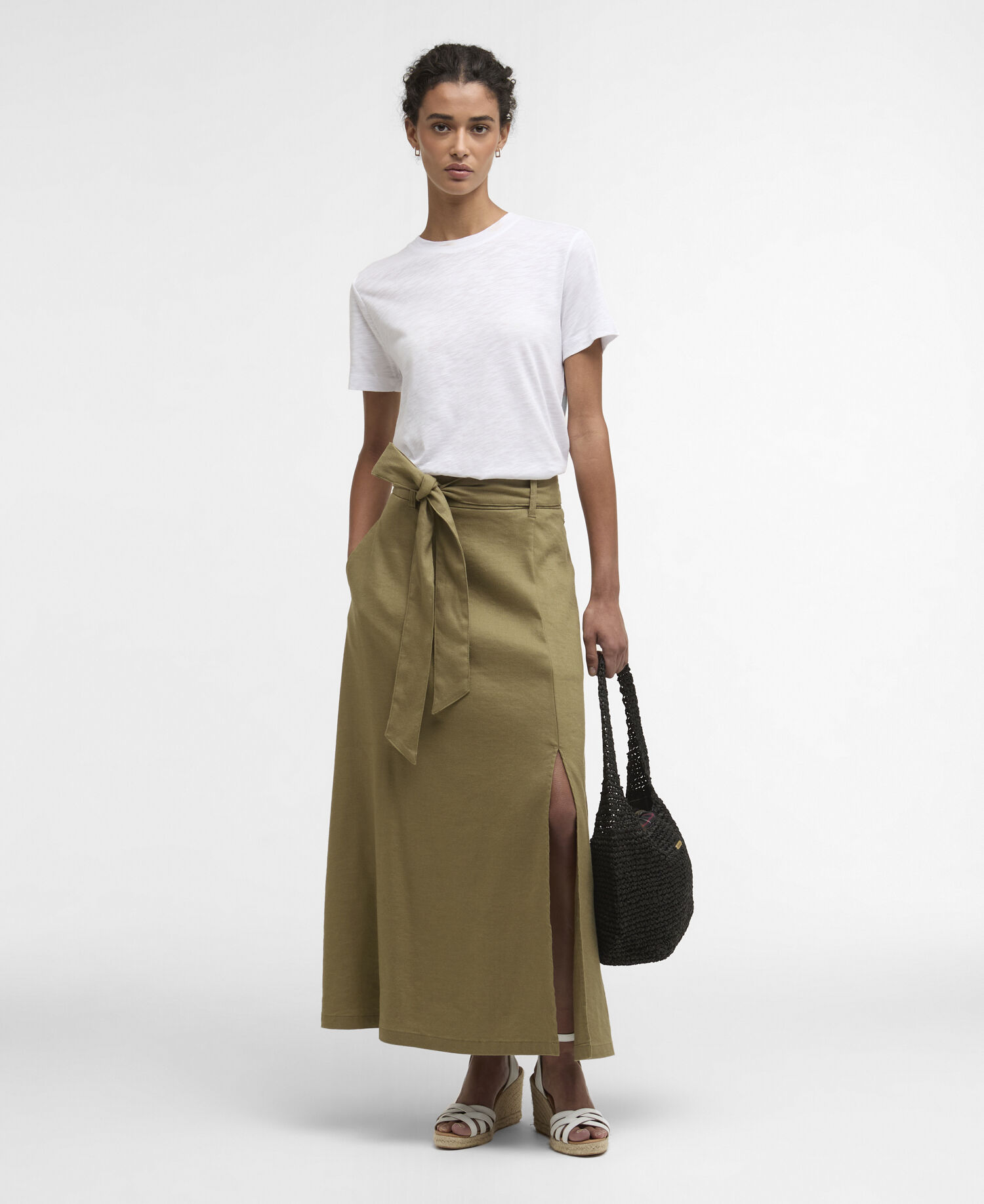 Gabby Maxi Skirt Bleached Olive