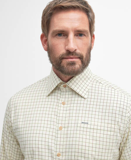 Field Regular Long-Sleeved Shirt Green-Brown