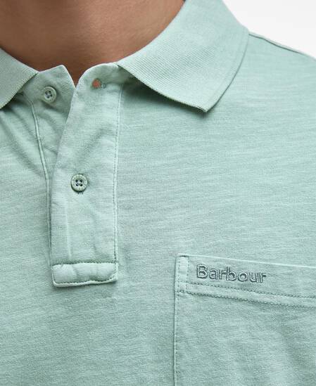 Polo fiammata tinta con pigmenti Seagrass Polo fiammata tinta con pigmenti Seagrass