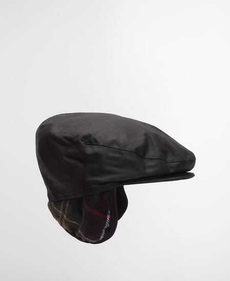 Cheviot Waxed Flat Cap Black/Classic