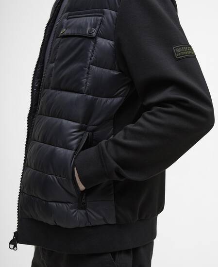 Heysham Quilted Sweatshirt Black