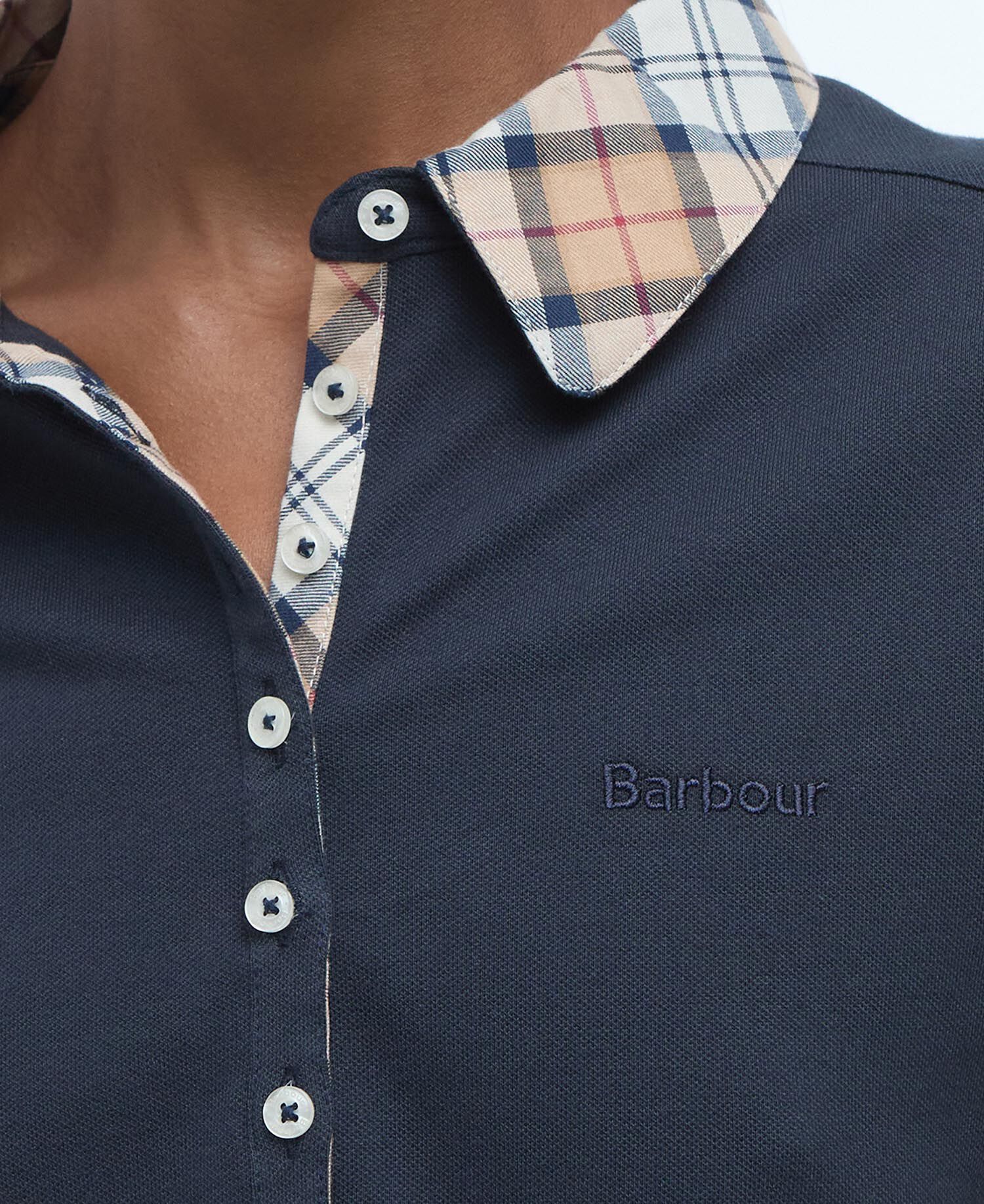 Malvern Short-Sleeved Polo Shirt Navy/Hessian