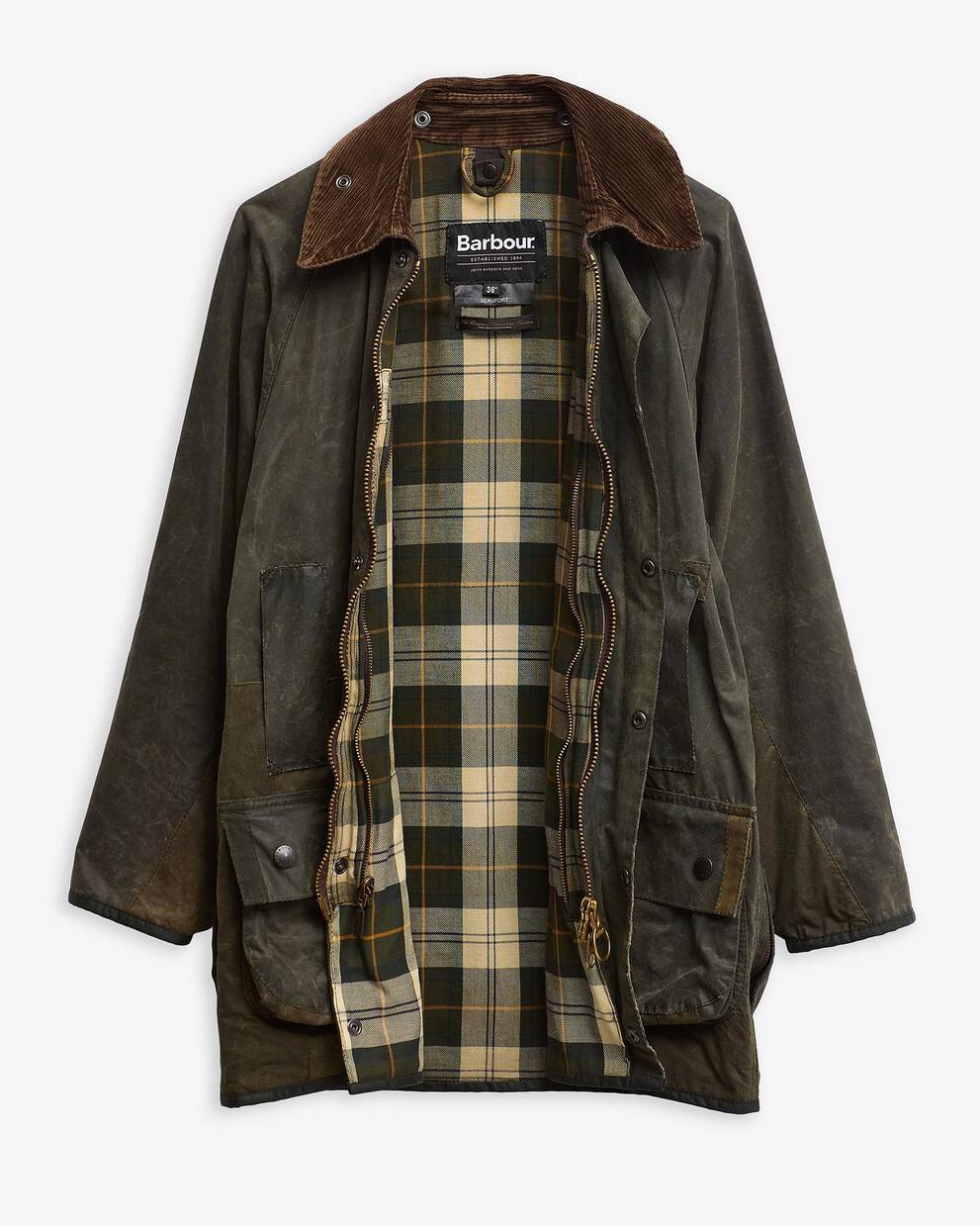 Barbour Re-Loved Beaufort Waxed Jacket - Size 36