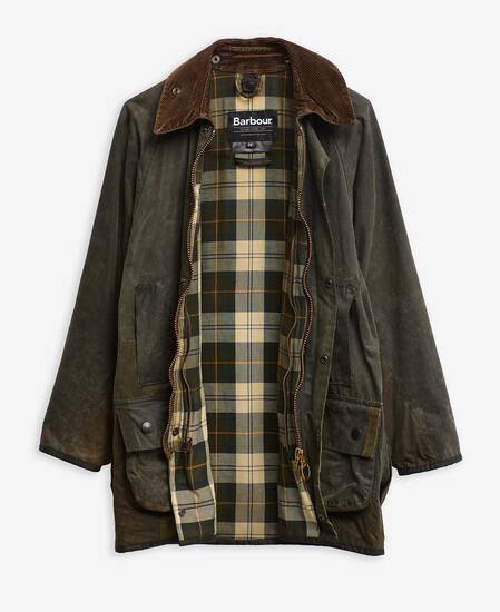 Barbour Re-Loved Beaufort Waxed Jacket - Size 36 Sage