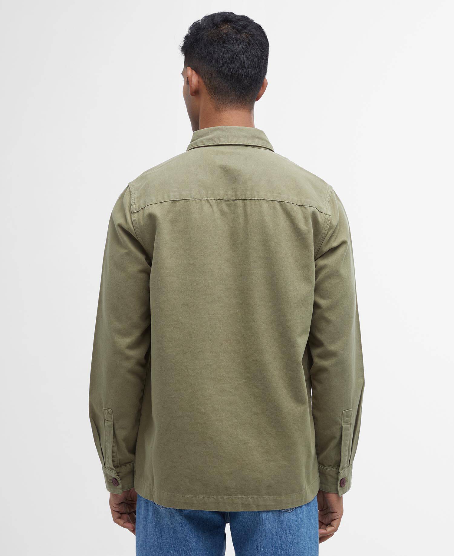 Washed Cotton Overshirt Bleached Olive image number 2