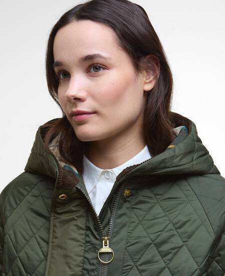 Hilary Quilted Jacket Olive/Ancient Tartan
