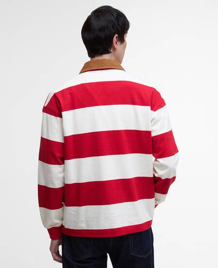 Camicia da rugby oversize Newclose Brick Red