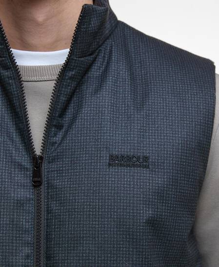 Darton Check Gilet Black/Sage Check Darton Check Gilet Black/Sage Check