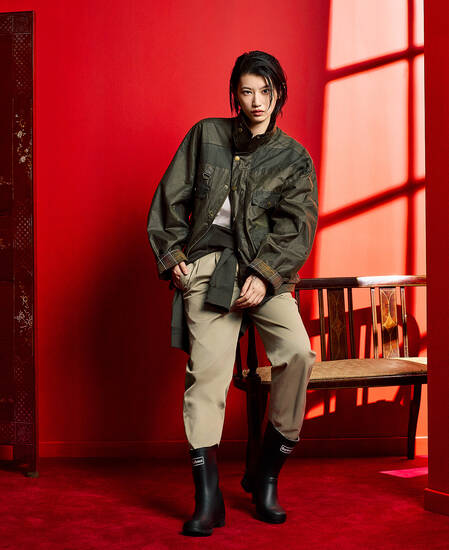 Barbour x Feng Chen Wang Porter Waxed Jacket Archive Olive