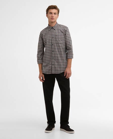 Peregrine Check Long-Sleeved Shirt Woodrose