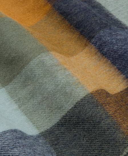 Large Tattersall Scarf Forest/Bronze Brown