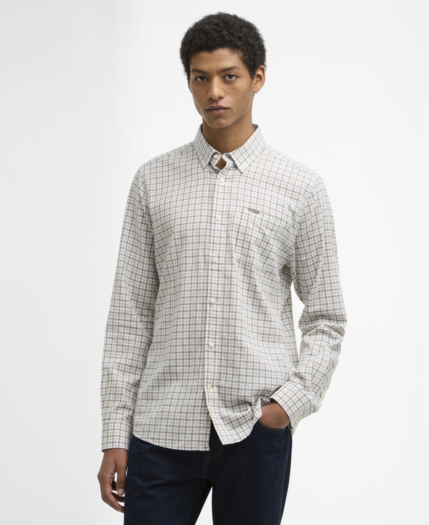Nelson Long-Sleeved Tailored Shirt Stone
