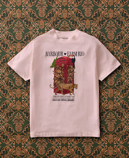 Barbour FARM Rio Maria Clara Graphic T-Shirt Rosa