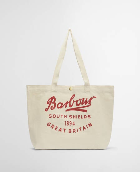 Script Tote Bag Red Logo