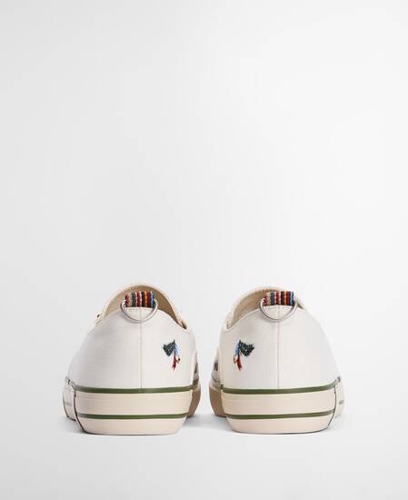 Paul Smith Loves Barbour Damen Sneaker Plimsolls Off White
