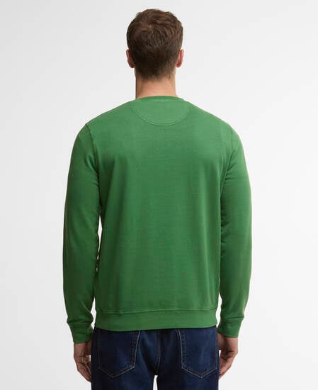 Washed Tartan Crew Neck Sweatshirt Washed Green