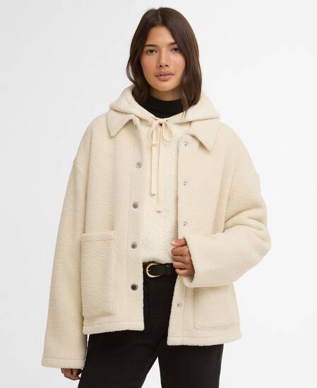 Rae Fleece Overshirt Bone White