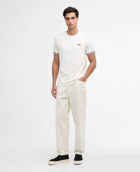 T-Shirt Burnwood Tipped Cuff Whisper White