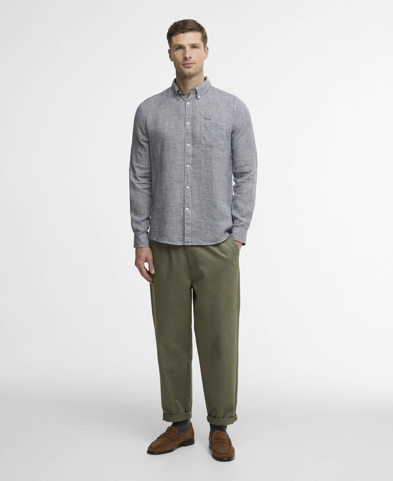 Camicia sartoriale di lino Linton image number 1