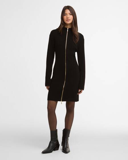 Reagan Knitted Mini Dress Black