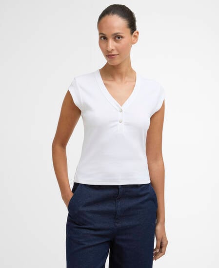 Verona Ribbed T-Shirt White