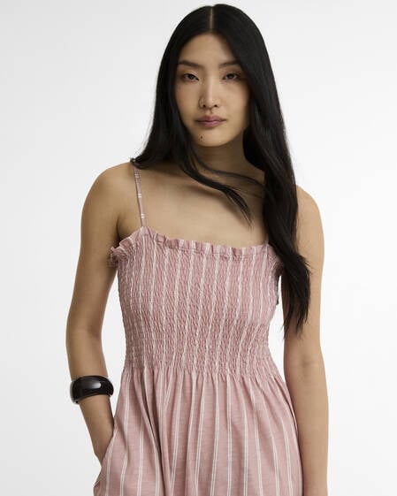 Abito midi Madeline Gardenia Stripe