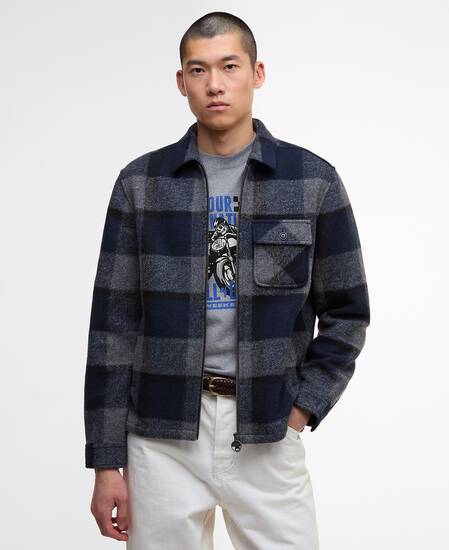 Overshirt Hailwood Tartan Fleece Navy