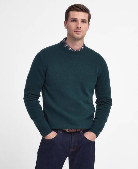 Essential Crew-Neck Jumper Evergreen