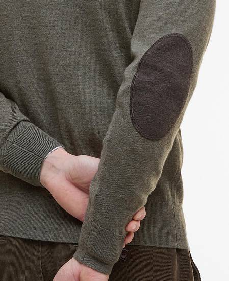 Felpa con mezza zip Loyton Merino Olive Marl Felpa con mezza zip Loyton Merino Olive Marl