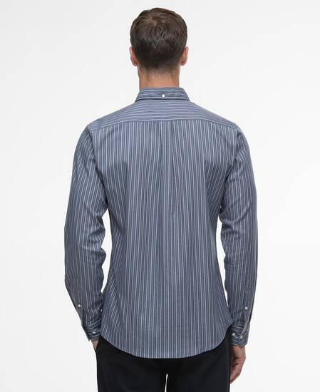 Longfield Striped Tailored Shirt Navy