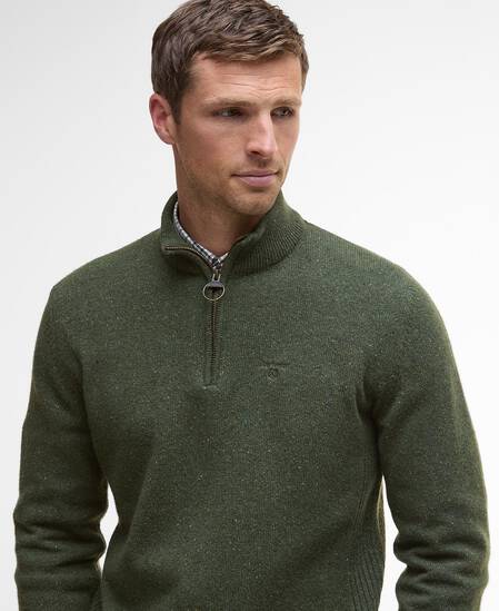 Essential Tisbury Half-Zip Jumper Forest