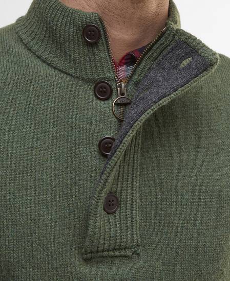 Essential Elbow Patch Jumper Olive