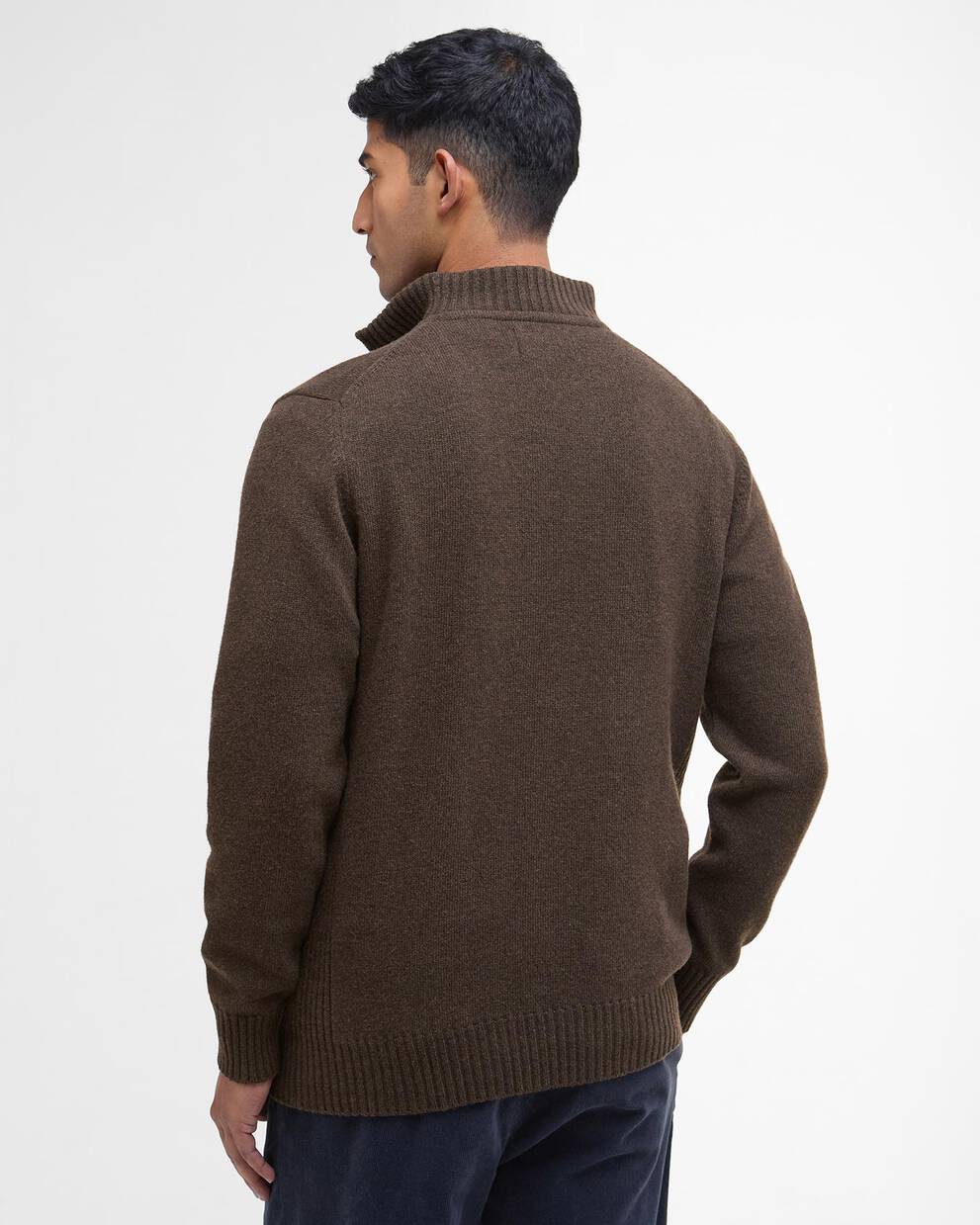 Maglione con mezza zip in lana d'agnello Essential