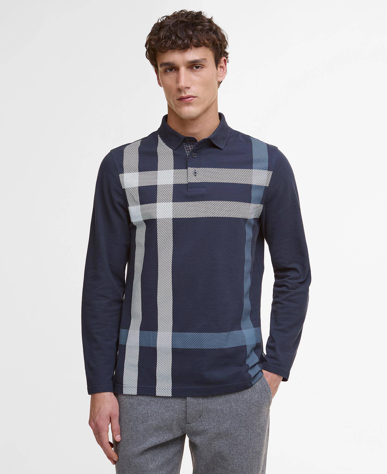 Blaine Tartan Long-Sleeved Polo Shirt image number 0