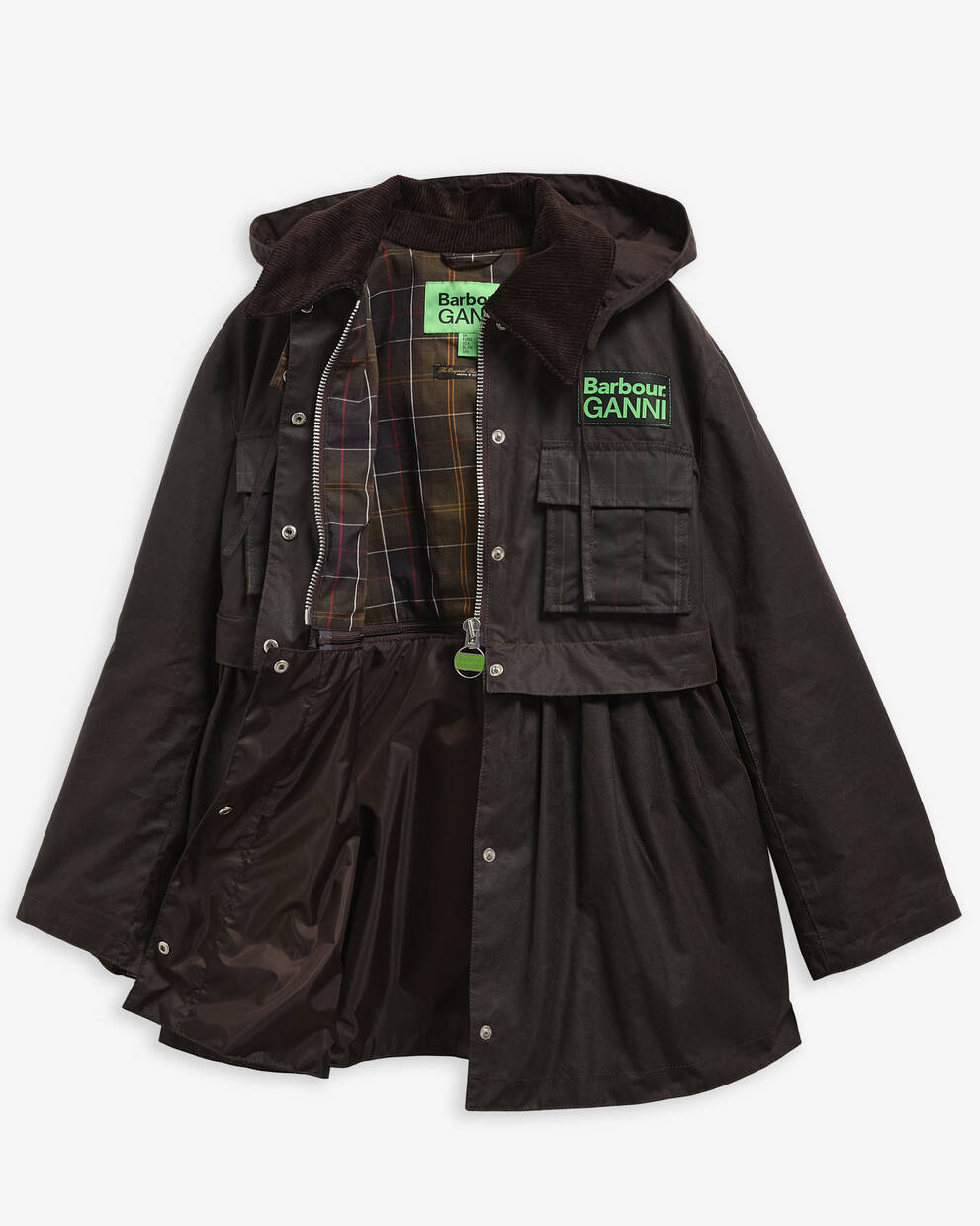 Barbour x GANNI Peplum Waxed Jacket