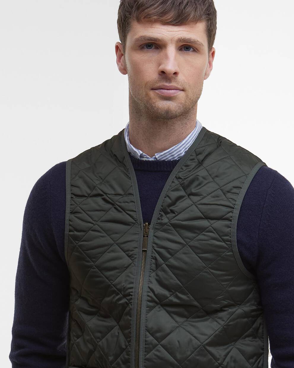 Gilet trapuntato/fodera con zip