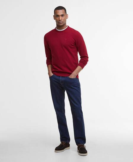 Essential Crew Neck Jumper Biking Red