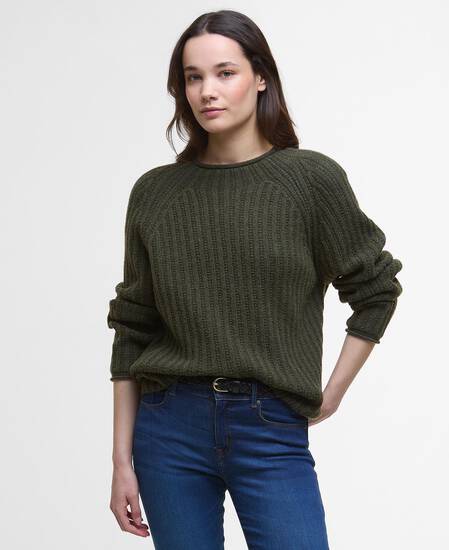 Bamburgh Crew Neck Jumper Olive