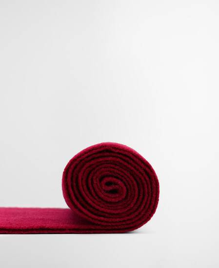 Sciarpa in lana d'agnello intrecciata Wine