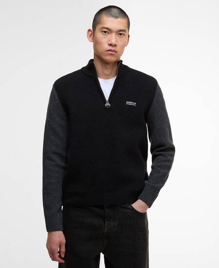 Maglione Hutchy con zip corta Black