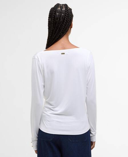 Langarmshirt Wren White