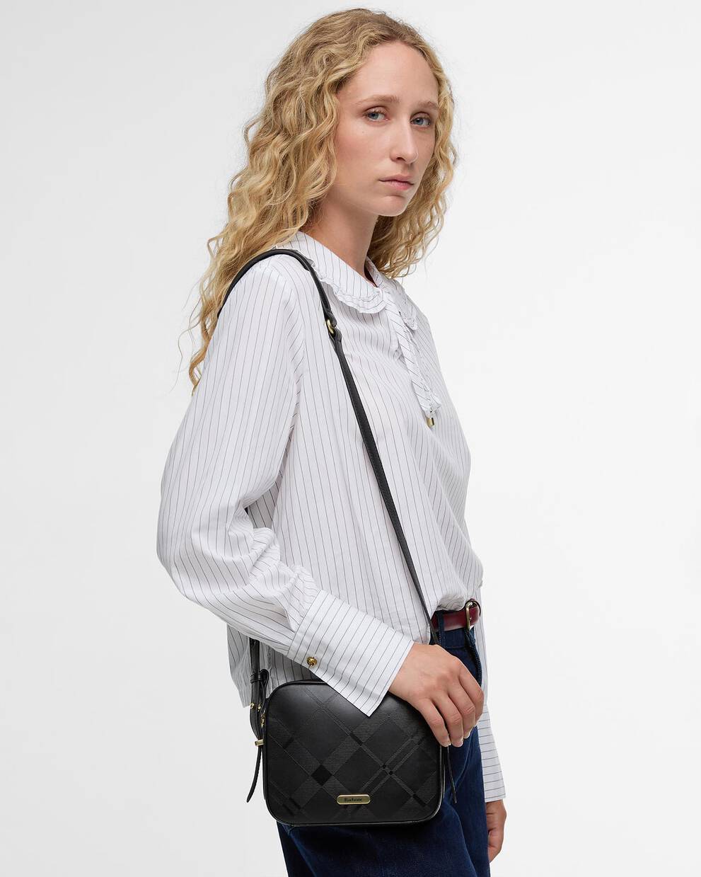 Daphne Deboss Leather Crossbody Bag