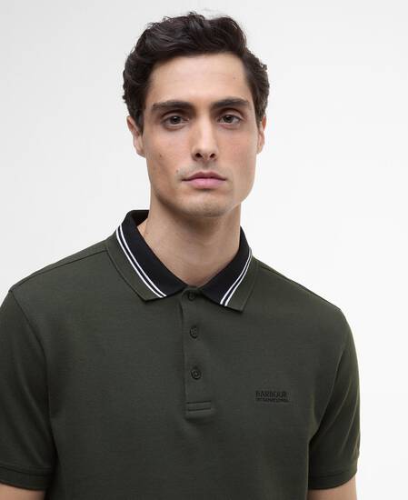 Bruce Tipped Polo Shirt Sage Bruce Tipped Polo Shirt Sage