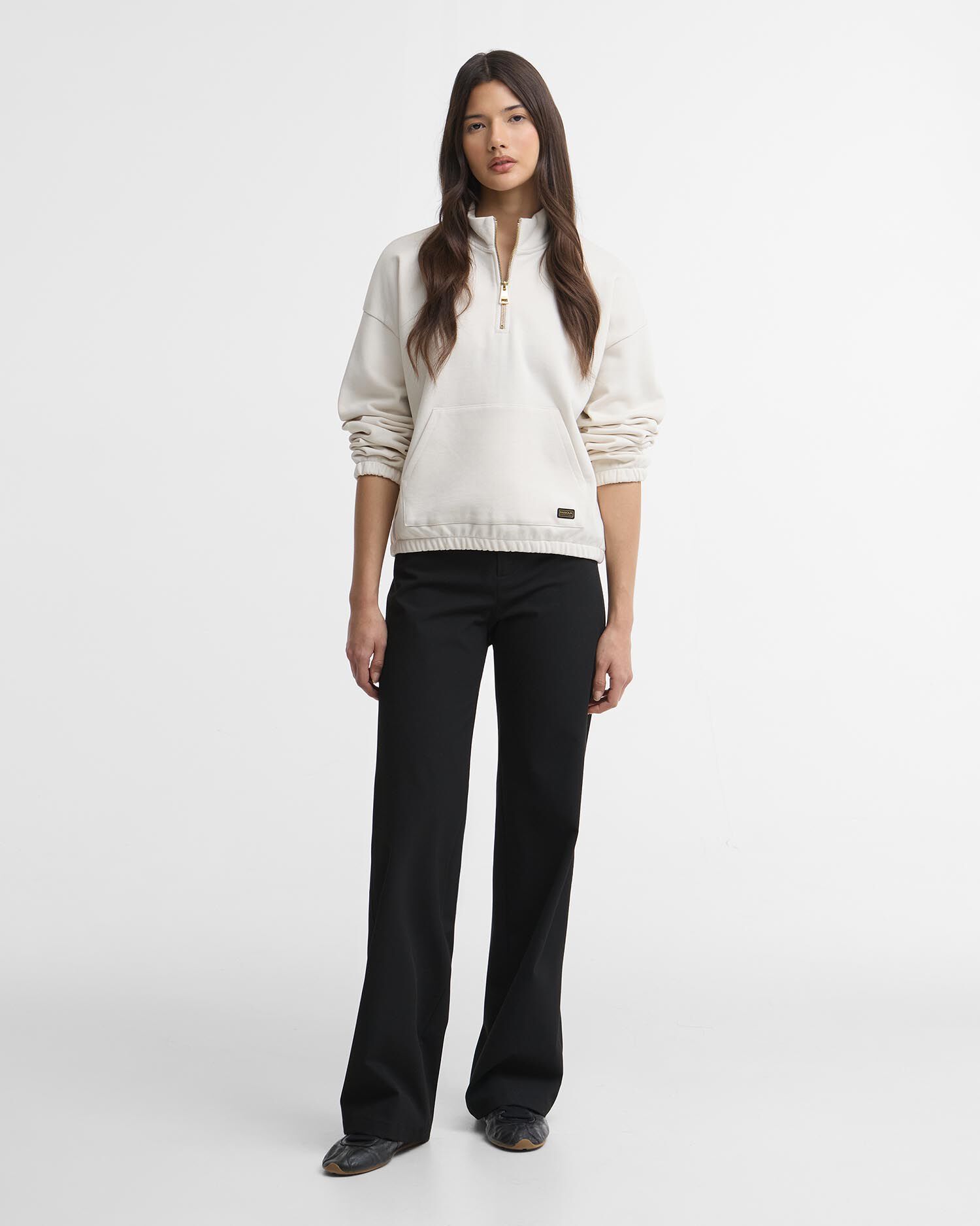 Nova Quarter-Zip Sweatshirt Light Stone