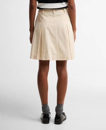 Aylesby Pleated Mini Skirt Original Ecru