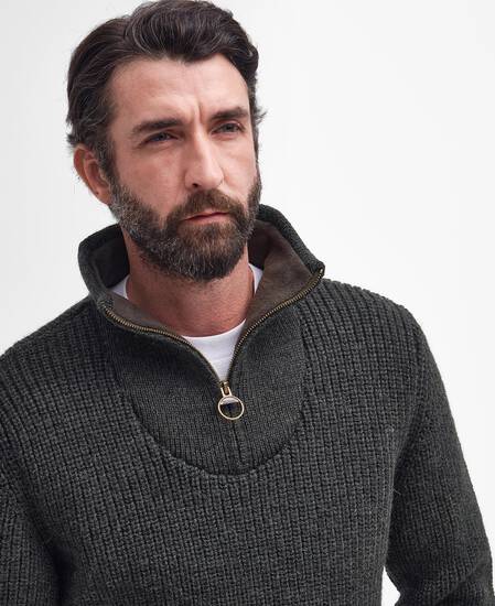 New Tyne Half-Zip Jumper Olive