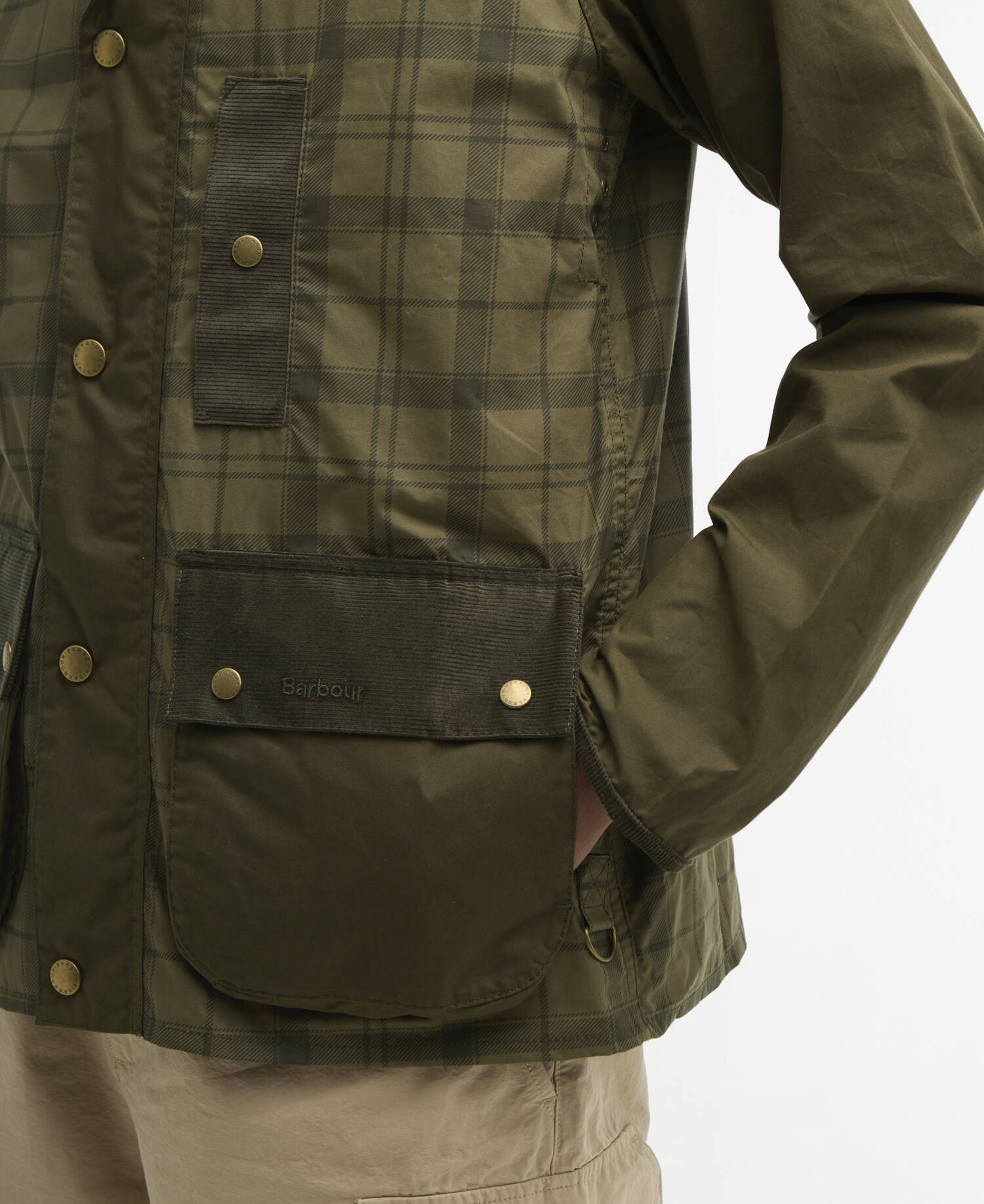 Festival Modified Bedale Casual Jacket Dusky Green Tartan image number 4
