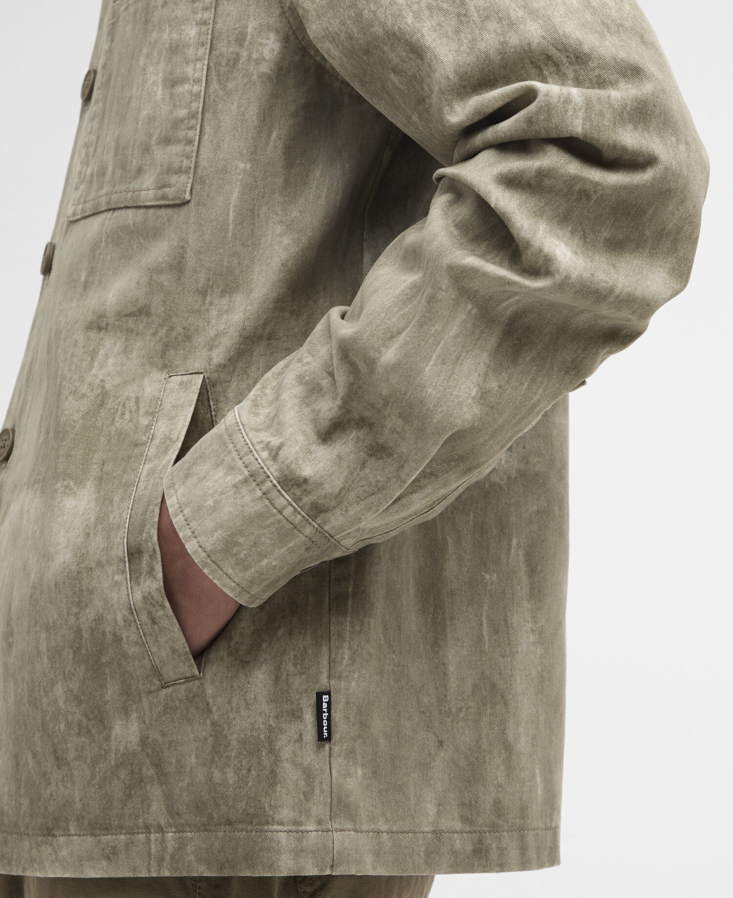 Overshirt con stampa Ross Grey Olive