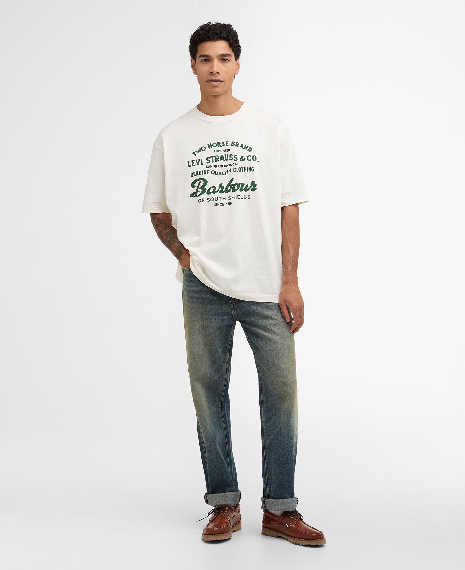 Barbour x Levi's Graphic T-Shirt Whisper White